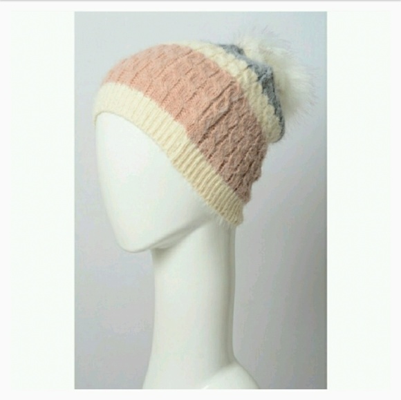 Rose /Gray Beanie - Picture 2 of 4